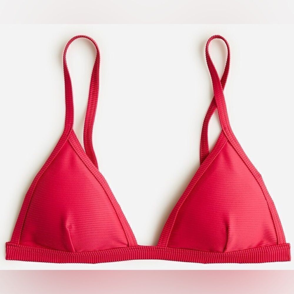 J crew Ribbed triangle bikini top - Picture 2 of 2